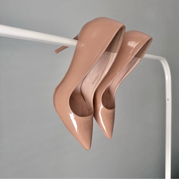 Nude Patent Leather Pumps - Picture 11 of 13